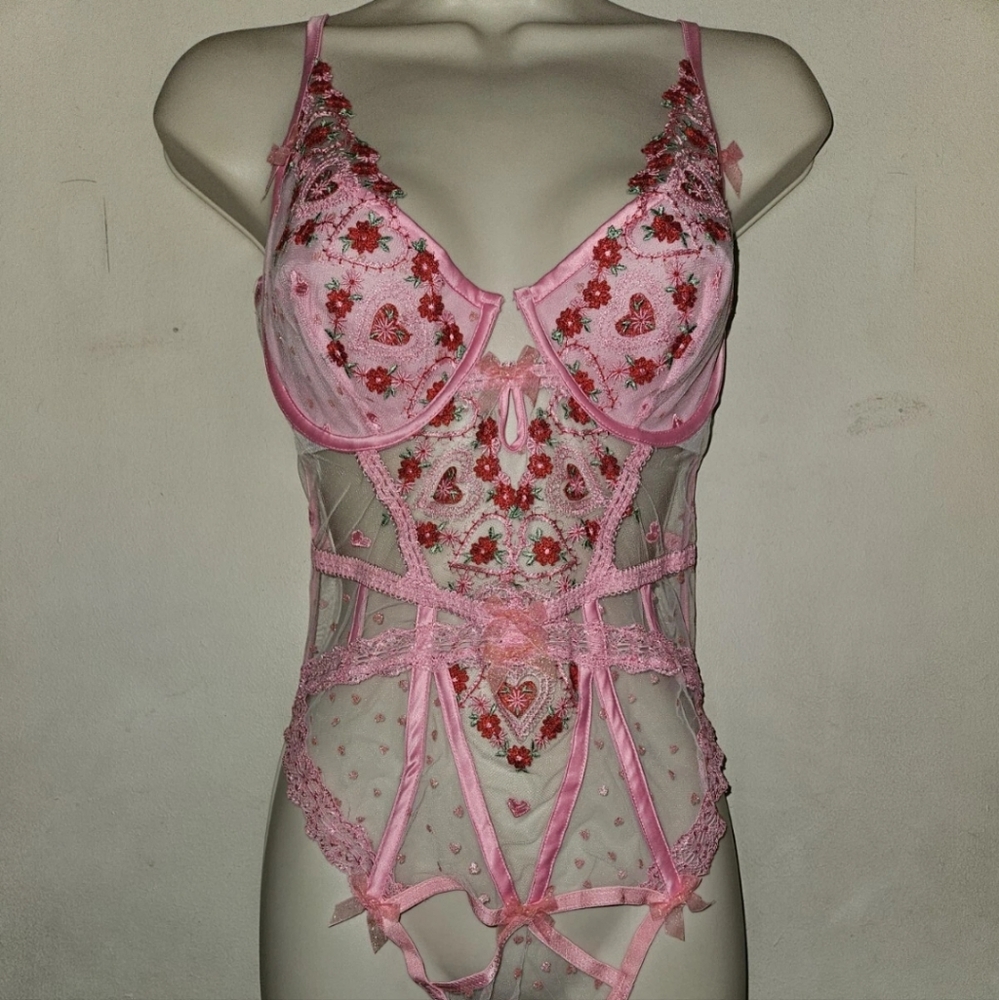 Victoria's Secret For Love & Lemons Whimsical Garden Teddy Size Large NWT